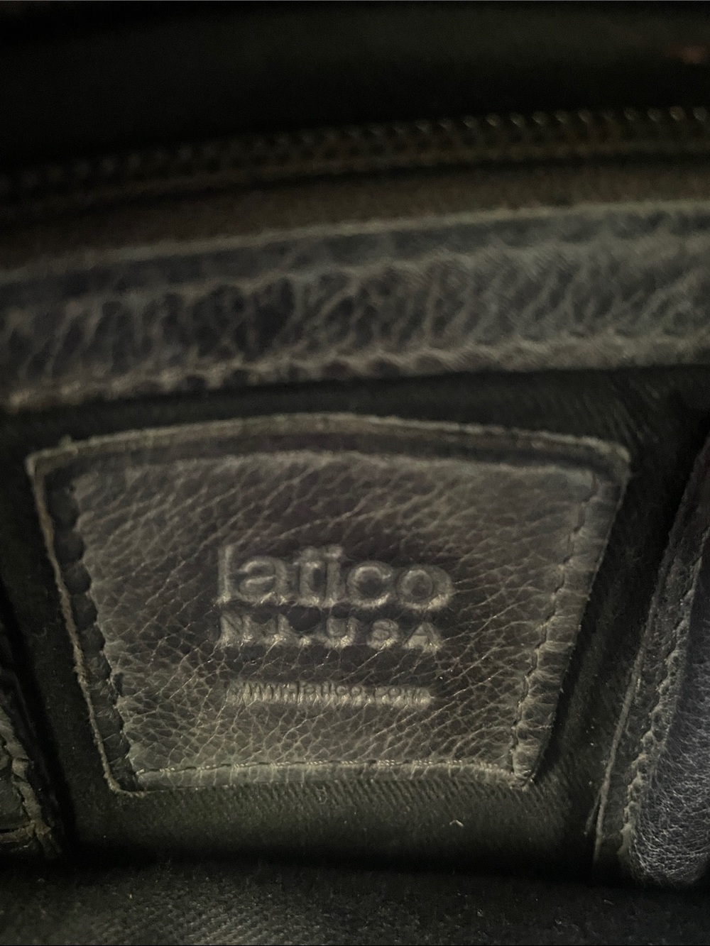 latico Metallic Gray Leather Shoulder Bag with Front Pocket - Picture 5 of 6